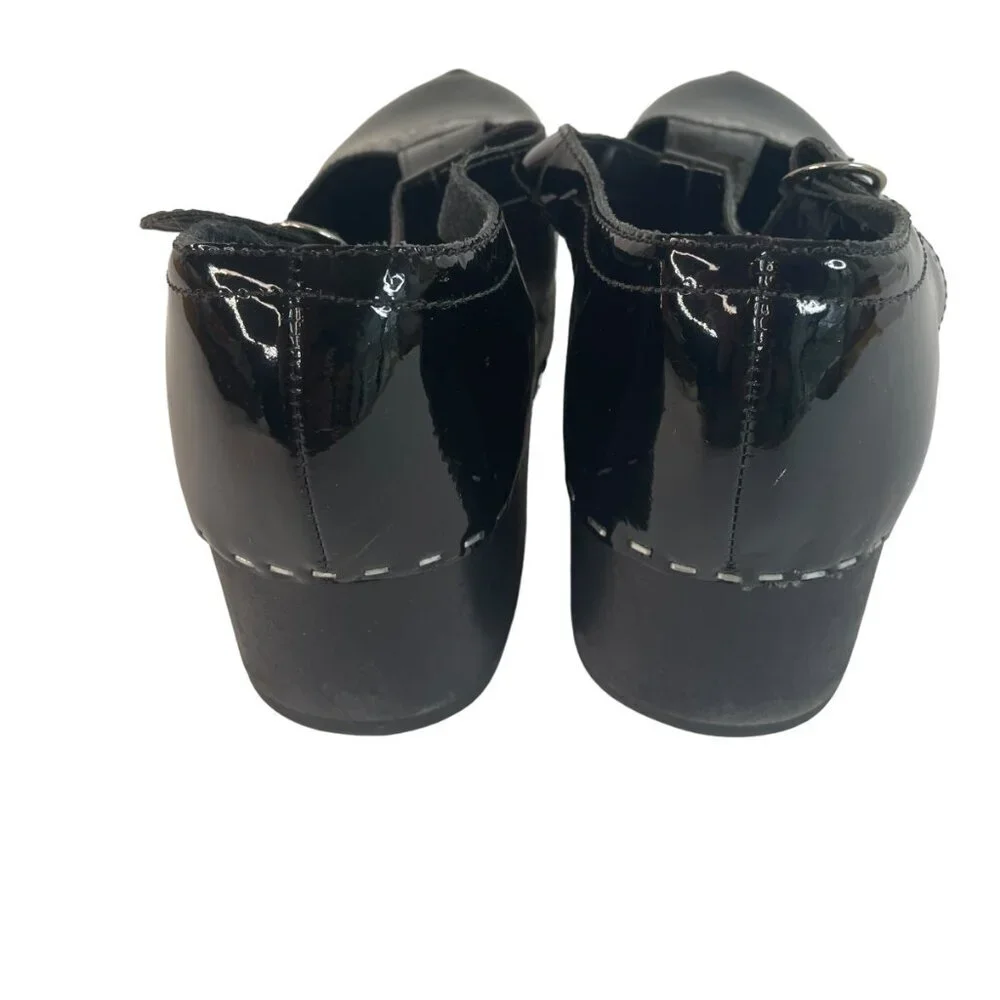 Hanna Andersson Black Mary Janes Shoes Chunky Heel Size 40 Cosplay Snowflakes - Picture 5 of 9